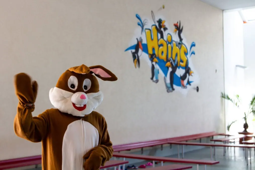 Osterhase im Hains Freizeitzentrum Freital